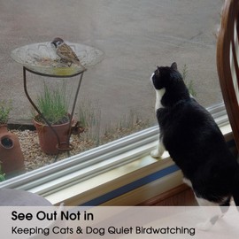 Coavas One Way Window Privacy Film,Reflective Home Glass Mirror Tint See Out Not in,Heat UV Blocking Static Cling for Office Front Door Daytime Privacy Covering, Silver,35.4x78.7 in