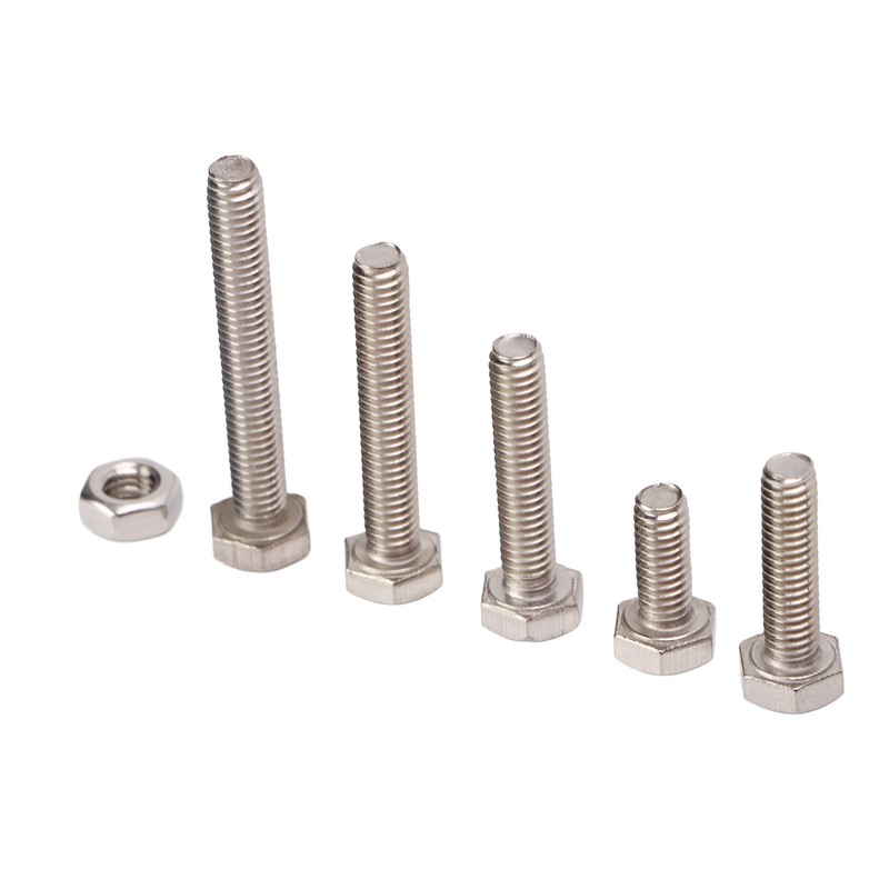 200PCS Hex Bolts Screw 304 Stainless Steel Anti Oxidation Metric