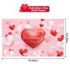 Happy Valentines Banner Backdrop，71x43 inch Love Heart Large Valentines Backdrop
