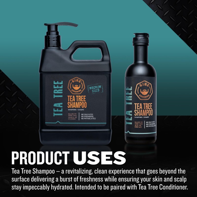 Gibs Grooming Tea Tree Shampoo and Conditioner Combo Box
