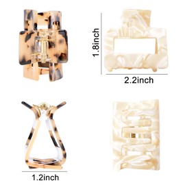 Tortoise Shell Ponytail Cuffs Elastic Hair Band Hair Tie Leopard French Design Hair Band Headwear for Women Girls,Pack of 3