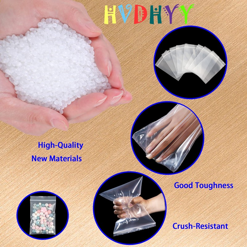 HVDHYY Small Plastic Bags Grip Seal Bags Bags 70mmX100mm 160µ