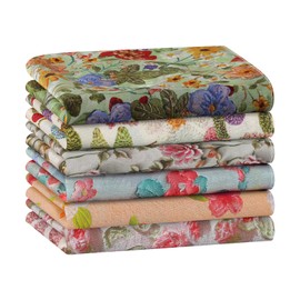 HOULIFE Flower Handkerchief for Women Cotton Handkerchiefs for Women Vintage Handkerchiefs Floral Handkerchiefs for Women Retro Handkerchief for Women, Colour: 2-6 pieces, M