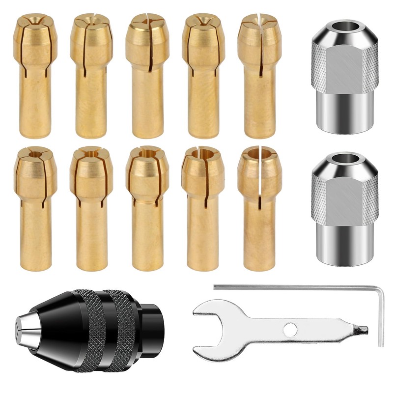 4486 Multi Drill Chuck Collet Set for Dremel, 15Pcs 4485