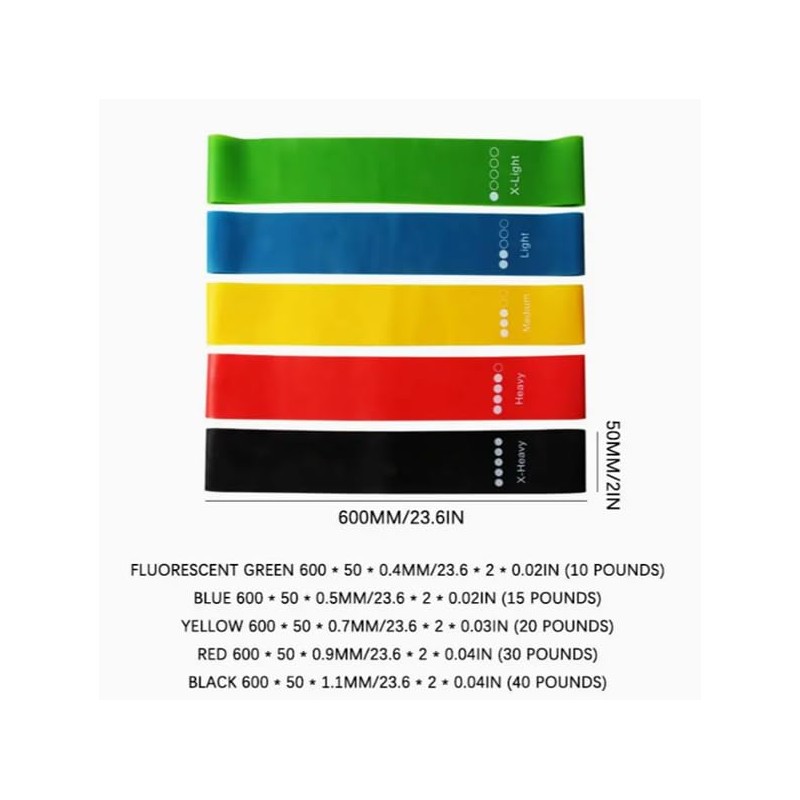 X-Light Rubber Resistance Band Green - Ideal Exercise Band for