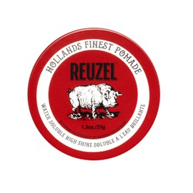 Reuzel Red Pomade Medium Hold High Shine Pomade For Men, Water Soluble Pomade For A Flexible High Shine Look 1.3oz/35g