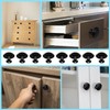 LBING Drawer Knobs, Furniture Knobs, Cupboard Knobs, Matt Black, Pack