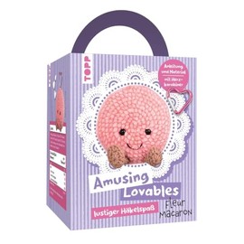 Amusing Lovables Häkelset Fleur Macaron: Anleitung, Chenillegarn, Häkelnadel, Füllwatte, Sicherheitsaugen, Karabiner
