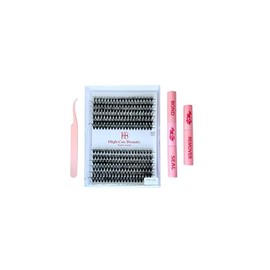 High Cay Beauty DIY Cluster Lash Kit - Reusable Individual Lash Clusters with Bond, Seal & Remover | Lightweight, Long-Lasting, Easy At-Home Application for Salon-Quality Lashes