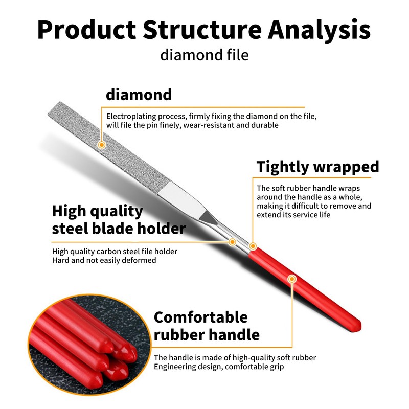 10 Pcs Diamond Needle File Set, Mini Needle Jewelry File