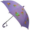 Foxfire for Kids Solid Pattern Umbrella Purple with Colorful Owls