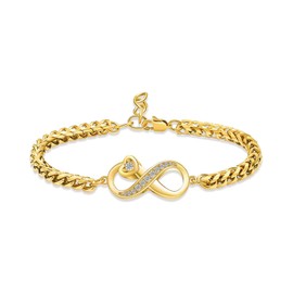 zeqingjw Urn for Ashes Heart Bracelet for Women Stainless Steel Cremation Bangle Jewelry Adjustable Keepsake Memorial Bracelet, Medium, Stainless Steel, created zircon gemstone