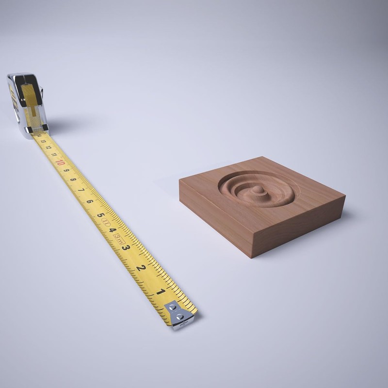 3 3/4" W x 3 3/4" H x 7/8" P