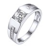 Sterling Silver Infinite Zirconia Promise Wedding Bands Engagement Ring, Great