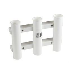 Fladen Boat Rod Holder for Three Fishing Rods for Attaching to the Side Wall, Material: Plastic, Size 30 x 22 x 5 cm, Inner Diameter 47 mm