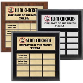 Perpetual Plaque, Custom Employee of the Month Appreciation Award (12 Plate (12x12"))