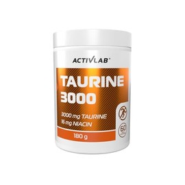 Activlab TAURINE 3000 – Taurin Pulver mit 3000 mg Taurin & 16 mg Niacin (Vitamin B3) pro Portion – geschmacksneutral – Nahrungsergänzungsmittel für Erwachsene – 180 g Dose