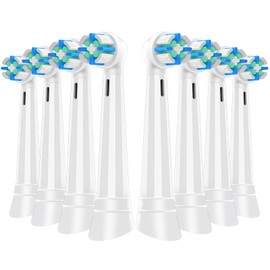 8 PCS IO Replacement Heads Compatible with Oral B IO 2/3/4/5/6/7/8/9/10/Deeep Clean Electric Toothbrush, Toothbrush Brush Heads Compatible with Oral B IO for Teeth Clean (White)