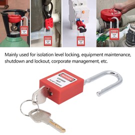 Lockout Tagout Padlock, Anti Skid Design, 6 Special Shaped Billiard Lock Cores, with Writable Label for Equipment Maintenance