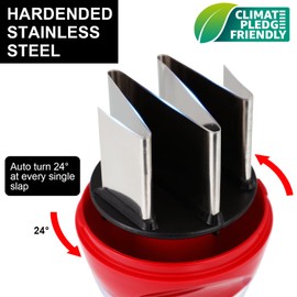 Geedel Food Chopper, Easy to Clean Manual Hand Vegetable Chopper, Dishwasher Safe Slap Onion Cutter for Veggies Onions Garlic Nuts Salads Red