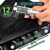 CAMPMAC Black Tarps Heavy Duty Waterproof 12x20, 12 Mil Thick,