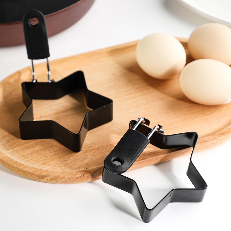 Egg Rings Stainless Steel 2 Pieces Egg Mould Fried Egg