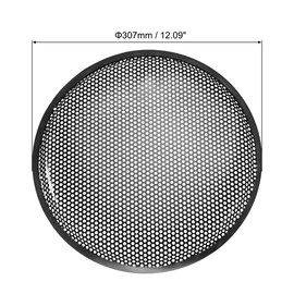sourcing map 12 Inch Speaker Waffle Grill Metal Mesh Audio Subwoofer Protection Cover with Clips Screws Pack of 2
