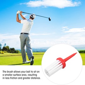 Golf Tees, Tees Brush Type Golf Brush, Plastic Golf Tees to Improve Hitting Skills Low Resistance for Long Distances Golf Tee