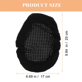 Cabilock 2pcs Office Chair Arm Covers Comfortable Computer Chair Headrest Cover, Black Fabric Head Cushion Sleeve, Waterproof Office Chair Headrest Slipcover for Home Use