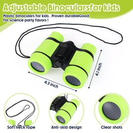 Liliful 12 Sets Kids Binoculars and Compass Play Set with Magnifying Glass, Shockproof High Resolution Binoculars Colorful Kids Compass for Boys Girls Bird Watching Hunting Hiking Exploring Activity