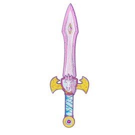 Great Pretenders Purple Enchanted Unicorn Sword, Medieval Pretend Play Foam Toy for Children with Purple Unicorn Theme, Kids Pretend Play Swords