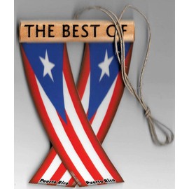 Puerto Rico Boricua Puerto Rican PR Caribbean Rearview Mirror Mini Banner Hanging Flags for The Car Unity Flagz™.