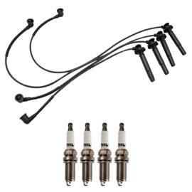 TRQ Ignition Kit Spark Plugs Spark Plugs Wire Set Compatible with 2006 Saab 9-2X 2005-2010 Subaru Forester 2008-2011 Impreza 2005-2009 Legacy Outback