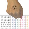 Violet Flowers Bouquet Temporary Tattoo Water Resistant Fake Body Art