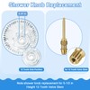 UCDETD 3 Piece Shower Knob Replacement and Flange Base, Clear