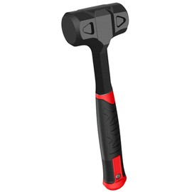 YIYITOOLS 3LB (48oz) Dead Blow Hammer, Heavy Duty One-Piece Forged Carbon Steel Construction, Steel Ball-Filled Head, Anti-Vibration Rubber Grip, Spark and Rebound Resistant, Ideal for DIY, Automotive