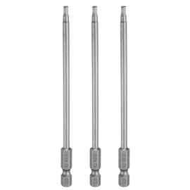 sourcing map 3pcs H3.0 Hex Head Drill Bit Wrench 3mm Metric Flat Tip 1/4" Hex Shank 150mm (6") Long Magnetic Hexagonal Screw Driver Socket Industrial Screwdriver Power Bits