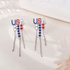 ONEFINITY American Flag Earrings 925 Sterling Silver 4th of July