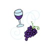 CafePress Wine Glass Sticker Oval Car Bumper Sticker