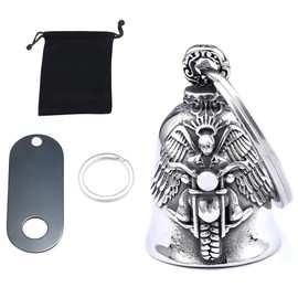 BKEPDY Guardian Bell Moto Design Angel Materiale Metallico Campanella Moto per Motociclisti e Appassionati di Motociclette