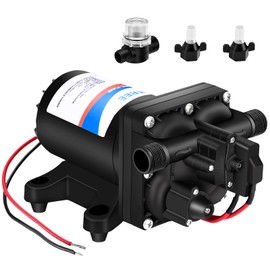 YOUNGTREE 12V RV Water Pump 3.5GPM 55PSI On Demand Fresh Water Pressure Diaphragm Pump 12 Volt Self Priming with Pressure Switch for RV Camper Marine Sprayer Outdoor Shower Kitchen Garden