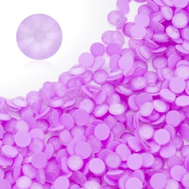 Meibite Mocha Lt.Purple Flatback Rhinestones, Glass Rhinestones for Nail Art and Craft, Glue Fix, Loose Crystal Gemstones(Mocha Lt.Purple, SS16, 1440pcs, 3.8-4.0mm)