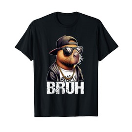 Bruh Capybara Sunglasses Boys Mens Funny Capybara Lover T-Shirt