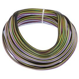 sourcing map 26 Gauge 6 Conductor Electrical Wire Tinned Copper Cable 49FT Flexible Stranded Hook-up Wire for LED Strips Lamps Residential Wiring Car Circuit