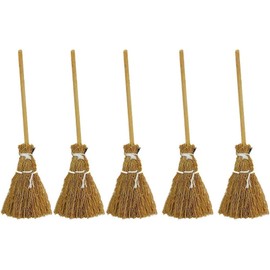 5Pcs Witch Broomstick Set, Miniature Broom Props, Fairy Decoration, Cinnamon Broom, Sweeping Tools, Angle Brooms