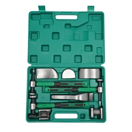 KONKENIE 9Pcs/Set Automatic Body Repair Tools Car Sheet Metal Repair Shaping Tool Kit Car Body Panel Dent Hammer Kit Movable Car Body Corrector Kit for Mechanical Automatic Repair