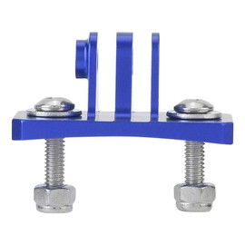 Universal Helmet Fixed Mounts, Aluminium Alloy Skydiving Helmet Fixed Base Holder Adapter Mounts for Gopro 7 6 5 4 Action Cameras (Blue)