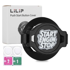 LILIP Push Start Button Cover for Cars - Zinc Alloy Engine Start/Stop Protector (Fits ≤30mm Buttons) | Car Accessories, Safety Cover for Vehicles, Motorcycles, Tech DIY & Car Decor (Black)