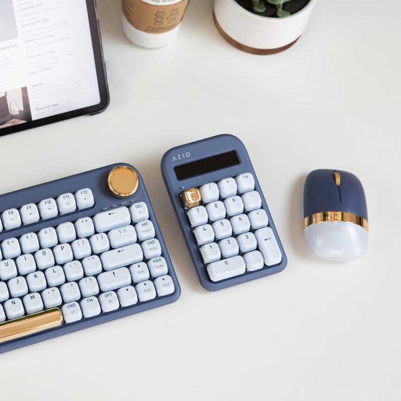 Azio IZO Wireless BT5 NumPad/Calculator, Blue Iris