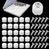 Zarique 200-Pack White Plastic Hinge Dowel Inserts with Screws for